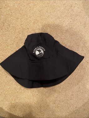Pebble Beach Black Bucket Hat with Embroidered Logo